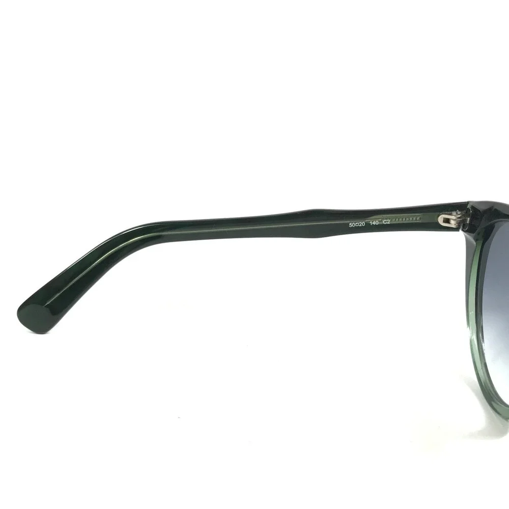 See Sunglasses 9261 C2 Shiny Black Green Cheetah Frames w/ Blue Gradient Lenses